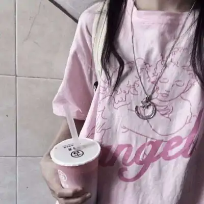  少女心粉色部位头像上半身无头学生女头