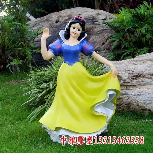  玻璃钢白雪公主与小矮人雕塑荆门玻璃钢白雪公主雕塑厂中雅雕塑
