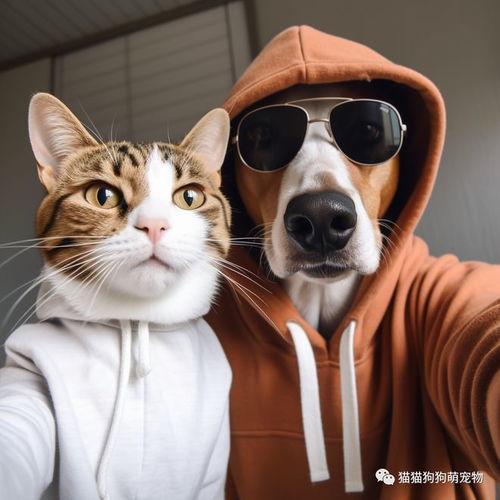  宠物界的小情侣,超级会拍照的狗狗和猫咪合影