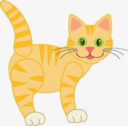  橘色的花色卡通小猫素材图片免费下载高清漂浮素材png千库网图片编号6279706