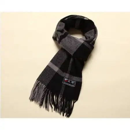  美妮格子年轻人青中老年中年人老人男士围巾男围巾冬季保暖女士围脖图片大全邮乐官方网站