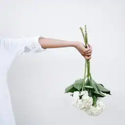  谁帮我找一张跟这个图片相似,男生的图片就是手臂拿花白色背景,跟她做情侣头像,求大神有了