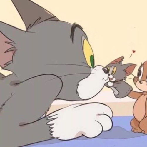 卡通猫捏脸情侣头像情头