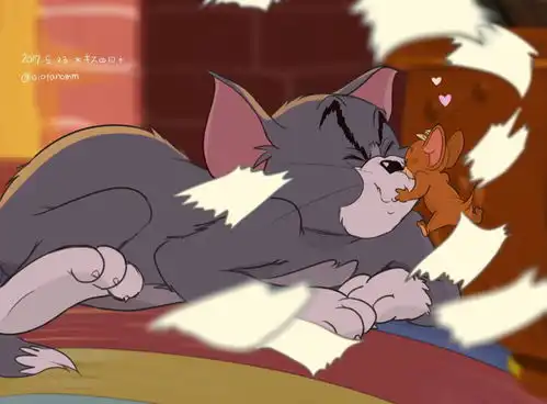  背景图杰瑞汤姆其实是只温柔的猫呀.