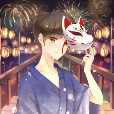 低头玩手机情侣头像动漫
