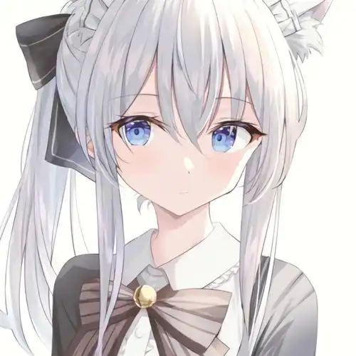  二次元白发绝绝子头像