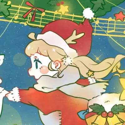  圣诞节最幸福情侣卡通头像那种不怕受伤的支持我做不到了