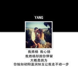  姓氏图片文字我姓杨
