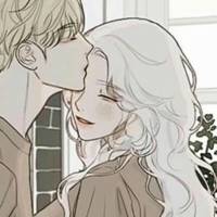  纯色情侣头像卡通男一女微信头像图片大全
