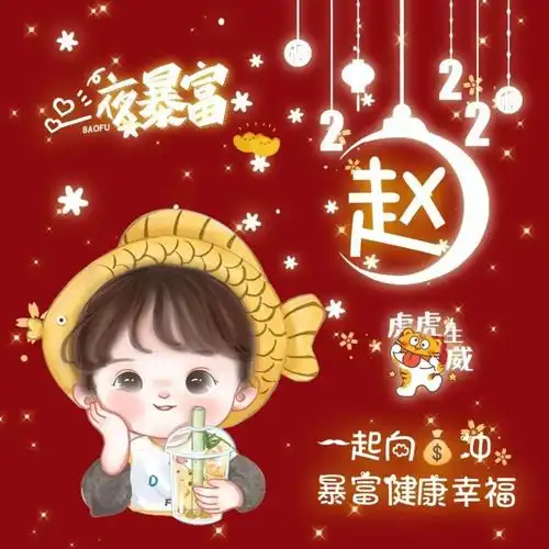  微信头像2022新年跨年姓氏头像,超可爱动漫男生女生头像,抢先发布