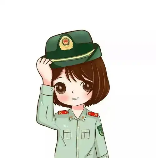 兵哥军嫂情侣卡通头像
