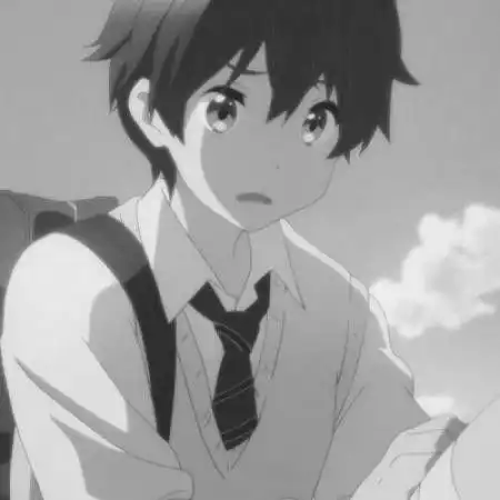 黑白动漫情侣头像思念无声爱你真心  黑白动漫情侣头像思念无声爱你真心