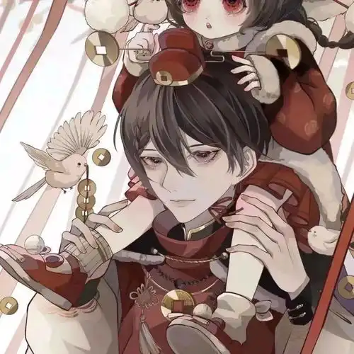 摸头杀情侣头像一对限定