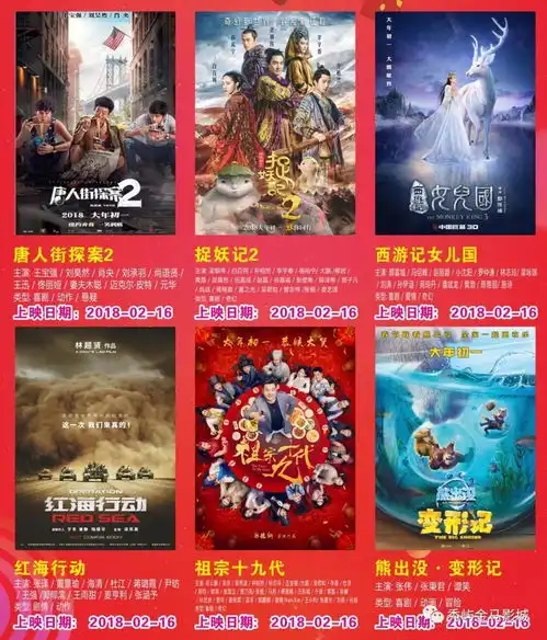  春节档影片出炉,西游记女儿国2月14日情人节提前上映