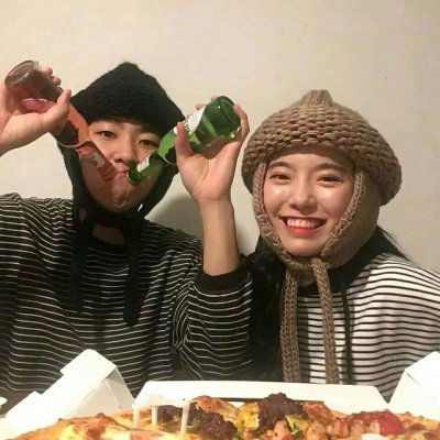  高清韩版情头一对两张