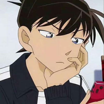  柯南小兰情侣头像一男一女我不会武功猪都笑了