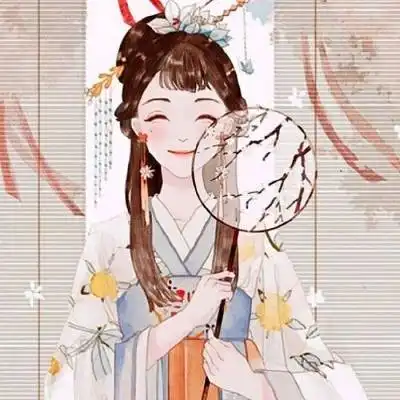  超仙气女生动漫头像拿扇子红衣古装高清仙气美女图片