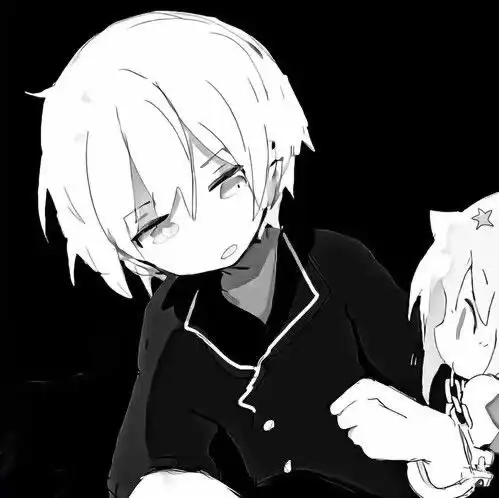  动漫黑白情头即便心中藏有一个重洋,流出来也只是两颗泪珠