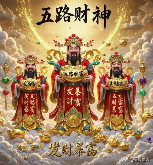  五路财神齐聚,福泽财运满盈
