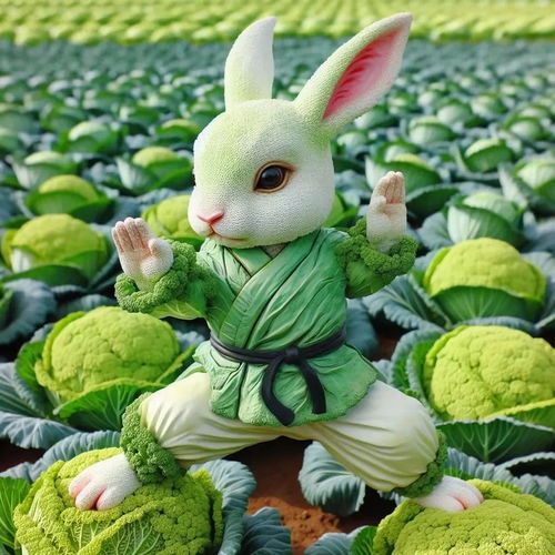  绿色十二生肖3d插画风格兔素材十二生肖素材