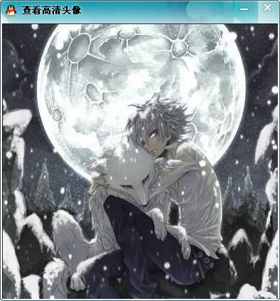  求此在月亮下抱着狼的白发动漫男生的名字出处