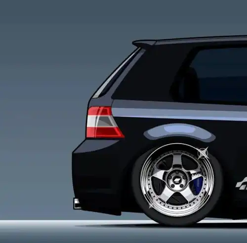  汽车头像动漫图汽车车头尾部