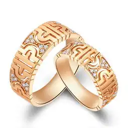 典爱简奢款18k白金钻石情侣对戒 典爱简奢款18k白金钻石情侣对戒