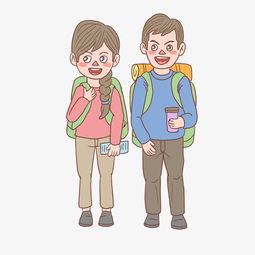  旅游情侣手绘卡通小清新图片素材其他格式下载动漫人物大全