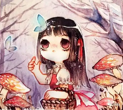  如何用水彩画萌萌的q版头像