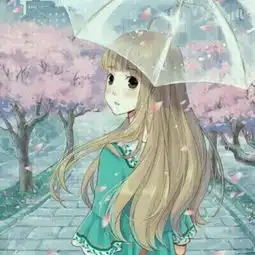 qq情侣卡通头像可爱扇子