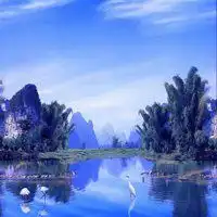 周星驰头像情侣山水风景