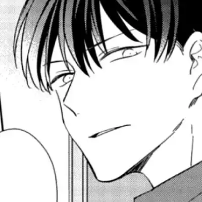 动漫男生黑白头像哭