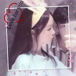  双人情侣头像带字