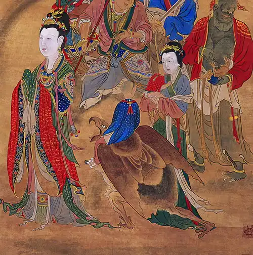 赵庆生明代皇家水陆画艺术画卷六十一鬼子母罗刹诸神众