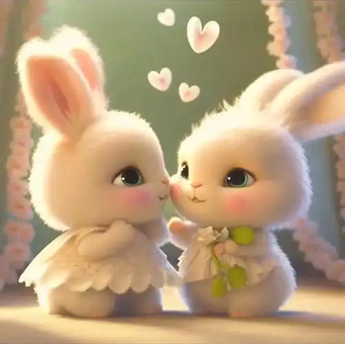 2023年情侣版兔子头像无水印 2023年情侣版兔子头像无水印