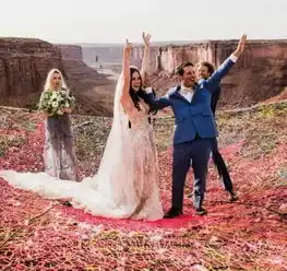  婚礼上玩起了蹦极这对美国夫妇搞什么花样