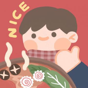  手绘干饭人情侣头像