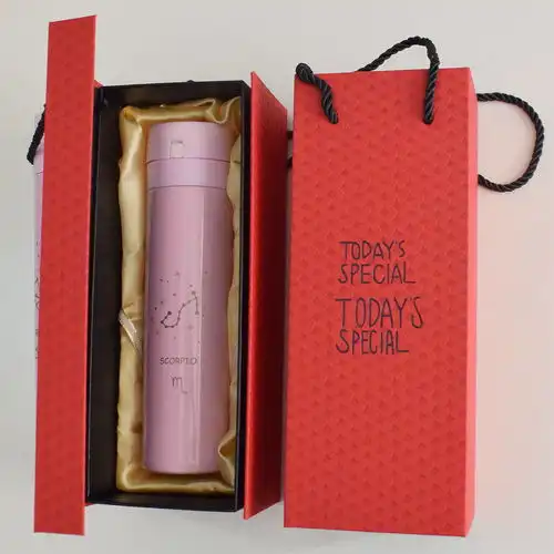  韩版十二星座保温杯创意不锈钢时尚情侣水壶男女学生网红弹跳杯子