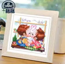 呆菊情侣头像挂画