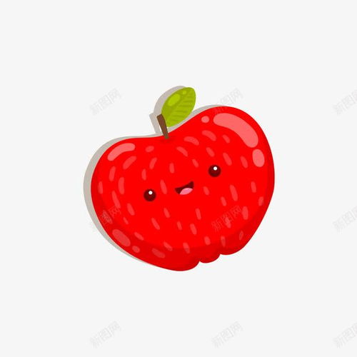  红色苹果卡通表情页面网页平面电商创意素材卡通苹果素材