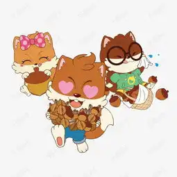  卡通手绘三只松鼠素材图片免费下载高清png千库网图片编号9561167