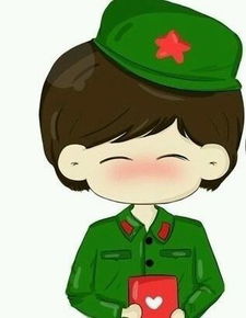  穿着绿色军装和穿着校服的丫头一男一女的情侣头像