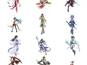  游戏古装女剑客免抠png素材集合2