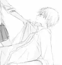 黑白动漫情侣头像 黑白动漫情侣头像