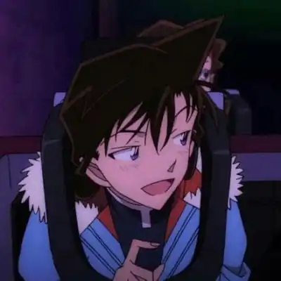  高清柯南情侣头像一左一右一人一半柯南系列情侣头像