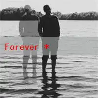  qq头像背景是黑色的里面的字是forever.谢谢了