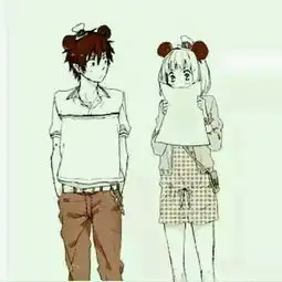  二次元人物举牌情侣