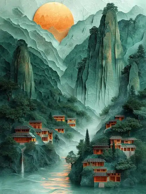 旺事业的山水画头像,好运微信头像,旺运又旺财的微信头像 旺事业的山水画头像,好运微信头像,旺运又旺财的微信头像