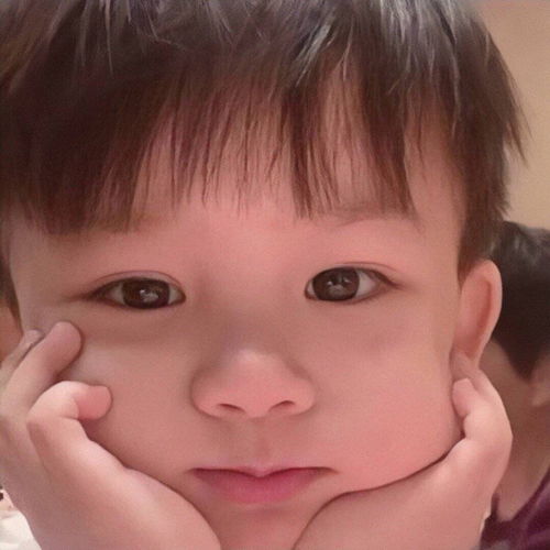 情侣头像萌版可爱小孩睡