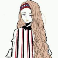 情侣头像手绘线条风闺蜜